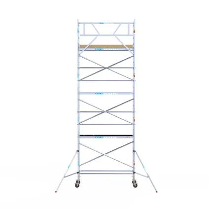 Euroscaffold basic mobile scaffold - Echafaudage professionnel 75x250 cm - Hauteur de travail 8,2 M 2