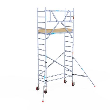Euroscaffold basic mobile scaffold - Echafaudage professionnel 75x190 cm - Hauteur de travail 5,2 M