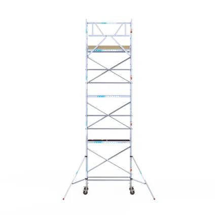 Euroscaffold basic mobile scaffold - Echafaudage professionnel 75x190 cm - Hauteur de travail 8,2 M 2