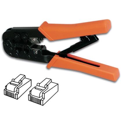 Toolland Multifunctionele krimptang, voor RJ11,, Oranje