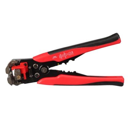 Toolland Robuuste kabelstripper en -knipper, voor precieze verbindingen en snijwerk, Rood