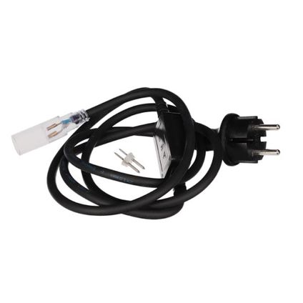 HQ - Power Câble d'alimentation pour flexible lumineux LED, pour intérieur et extérieur, noir, 1.5 m