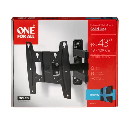 One For All TV Beugel - Solid Turn 180° - 19-43 inch - 30kg - WM4251 3