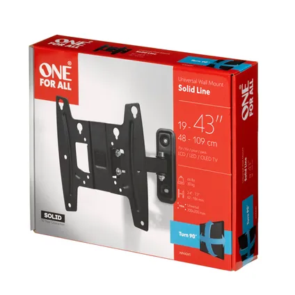 One For All TV Beugel - Solid Turn 90° - 19-43 inch - 30kg - WM4241 2