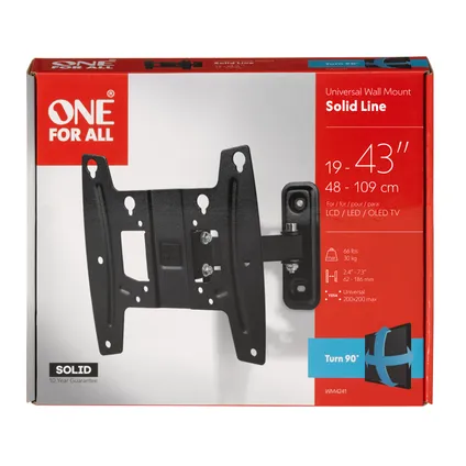 One For All TV Beugel - Solid Turn 90° - 19-43 inch - 30kg - WM4241 3