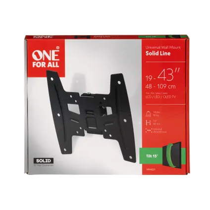Support Mural pour TV - One For All - Inclinaison Solide 15° - 19-43 pouces - 50kg - WM4221 3