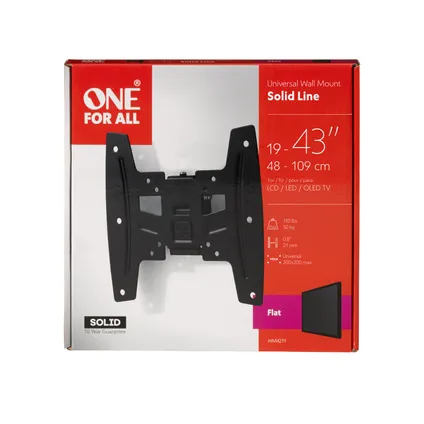 Support Mural pour TV - One For All - Solide Plat - 19-43 pouces - 50kg - WM4211 3