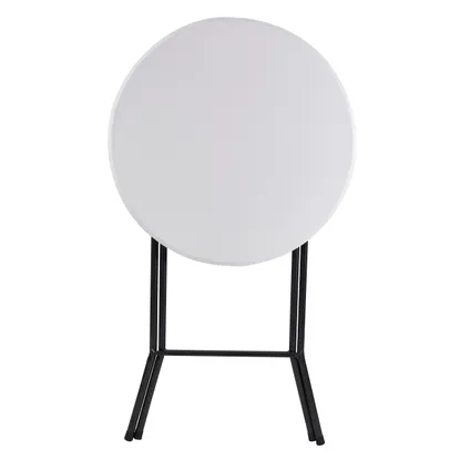 ERRO Table haute Ø80x110cm - blanc/gris 3