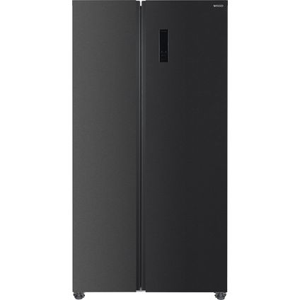 Wiggo WR-SBS18E(DX) - Réfrigérateur américain - No Frost - Super Freeze - 442 litres - Noir