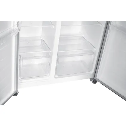 Wiggo WR-SBS18E(X) - Réfrigérateur américain - 2 portes - Super Freeze - 442 Litres - Acier inoxydable 4