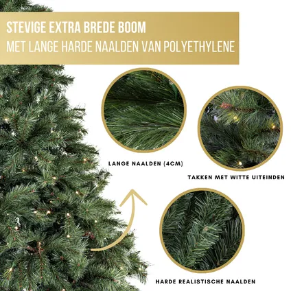 Excellent Trees® Elverum Sapin de Noël givré de 150 cm avec lumières et application mobile 5
