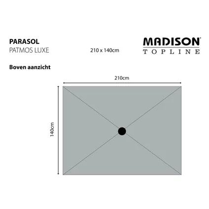 Madison Parasol Patmos Luxe rechthoekig 210x140 cm ecru 9