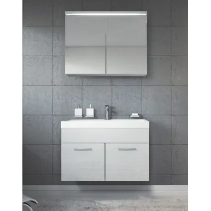 Meuble de salle de bain Paso 02 - Badplaats - 80 cm - Blanc brillant - Armoire 2