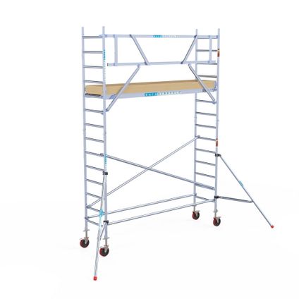 Euroscaffold basic mobile scaffold - Echafaudage professionnel 75x305 cm - Hauteur de travail 5,2 M