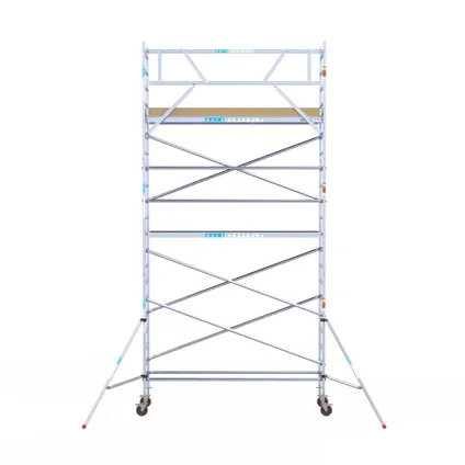 Euroscaffold basic mobile scaffold - Echafaudage professionnel 75x305 cm - Hauteur de travail 7,2 M 2