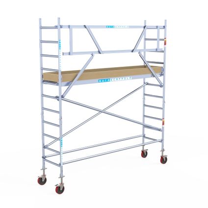 Euroscaffold basic mobile scaffold - Echafaudage professionnel 75x305 cm - Hauteur de travail 4,2 M