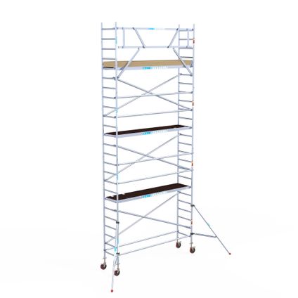 Euroscaffold basic mobile scaffold - Echafaudage professionnel 75x305 cm - Hauteur de travail 8,2 M