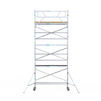 Euroscaffold basic mobile scaffold - Echafaudage professionnel 75x305 cm - Hauteur de travail 8,2 M 2