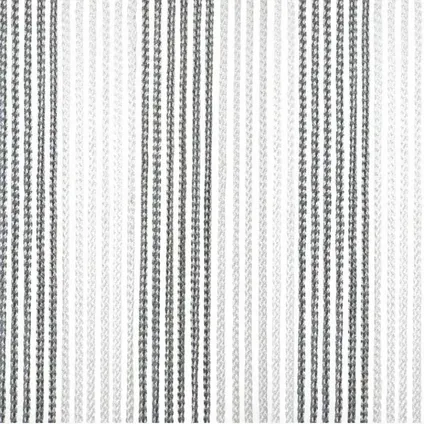 Travellife Korda vliegengordijn - 60 x 190 cm - grijs/wit - in hoogte én breedte inkortbaar