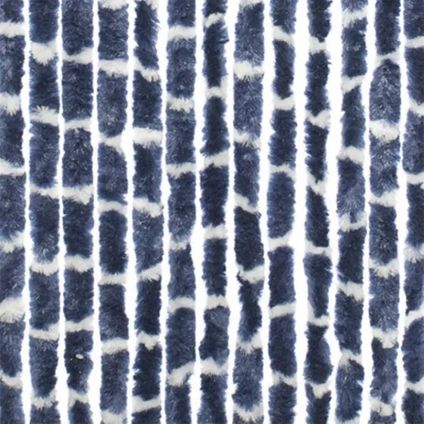 Travellife Chenille vliegengordijn - streep blauw/wit - 56 x 185 cm