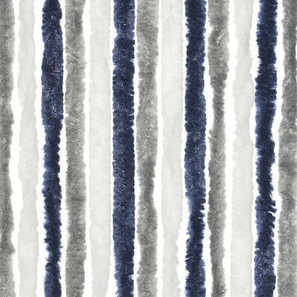 Travellife Chenille vliegengordijn grijs/wit/blauw 56x185cm