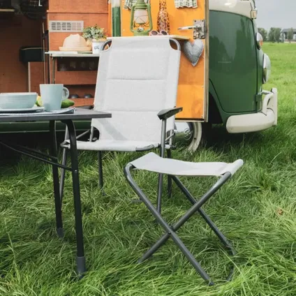 Travellife Bloomingdale campingstoel Compact grijs - 70x57x9 cm (ingeklapt) 2