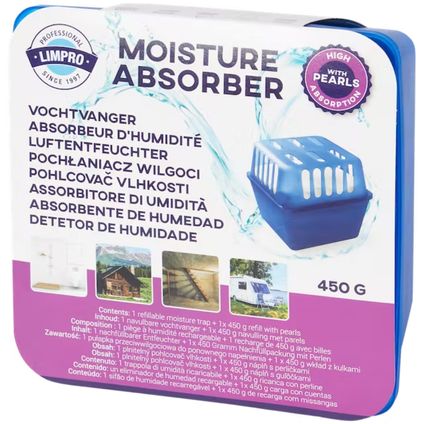 Limpro absorbeur d'humidité - 450 grammes - Perles - extra absorbant