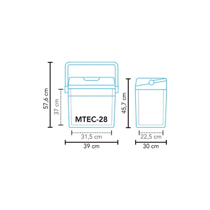 Mestic koelbox thermo elektrisch MTEC-28 AC/DC 9