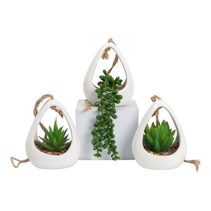GreenDream® Plantes artificielles - 3 pièces Plantes suspendues dans un cintre