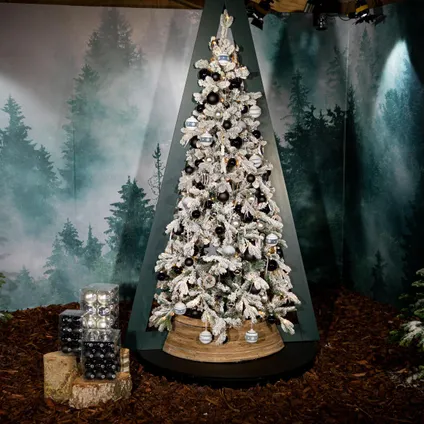 Excellent Trees® Sapin de Noël LED Varberg Vert 150 cm avec neige et lumières 5