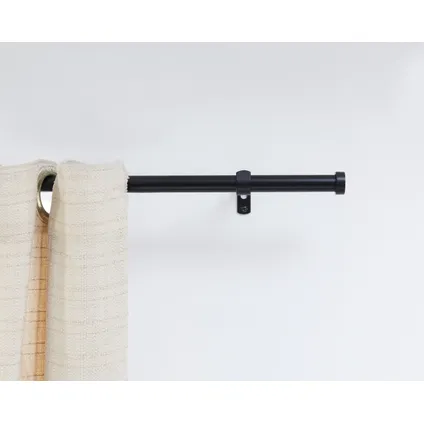 ACAZA - Uitschuifbare Gordijnroede voor Gordijnen - Stang van 90-170 cm - Zwart 3