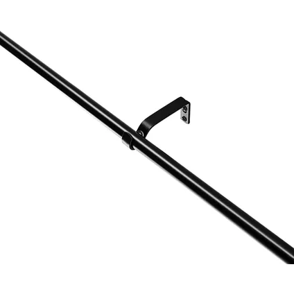 ACAZA - Uitschuifbare Gordijnroede voor Gordijnen - Stang van 90-170 cm - Zwart 4