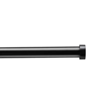 ACAZA - Uitschuifbare Gordijnroede voor Gordijnen - Stang van 240-360 cm - Zwart