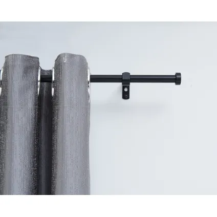 ACAZA - Uitschuifbare Gordijnroede voor Gordijnen - Stang van 240-360 cm - Zwart 3