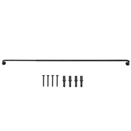 ACAZA - Uitschuifbare Gordijnroede voor verduisterende gordijnen - Van 120 tot 210 cm - Zwart 6