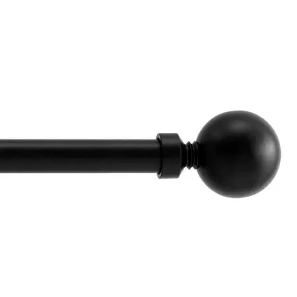 ACAZA Uitschuifbare Gordijnroede - Stang van 240-360 cm - Zwart 4