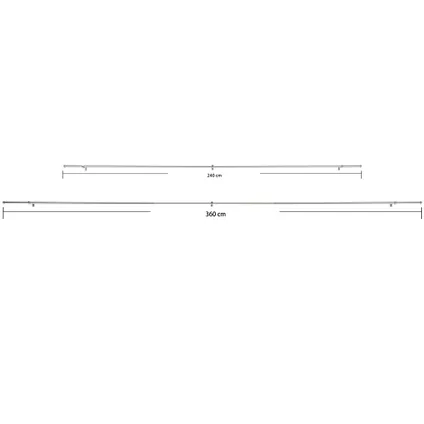 ACAZA - Tringle à rideaux extensible pour rideaux - Tringle de 240-360 cm - Argenté 7