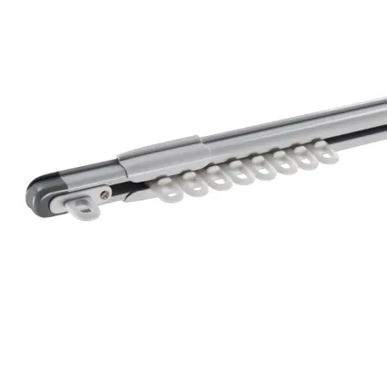 ACAZA - Uitschuifbare Gordijnrail - van 190 tot 360 cm - Aluminium - Gebroken Wit