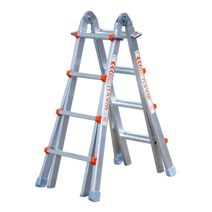 Waku multifunctionele vouwladder - Professionele ladder - 4x4 sporten