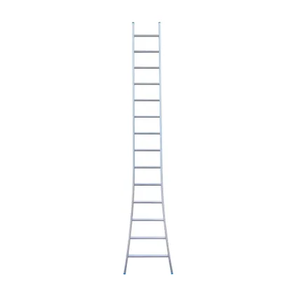 Eurostairs enkele uitgebogen ladder - Lichtgewicht met 1x14 sporten 2