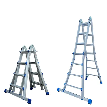 Eurostairs Vouwladder - Semi-professioneel ladder - 4x4 sporten - Silver 6