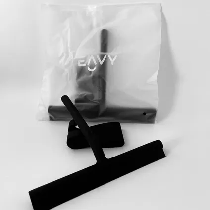 EAVY Douchewisser Zwart met Ophangsysteem - Raamwisser - Silicone - 21cm x 16cm 8