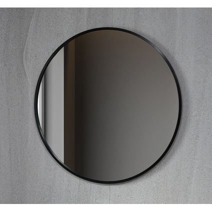 Spiegel rond 80 cm met zwart frame