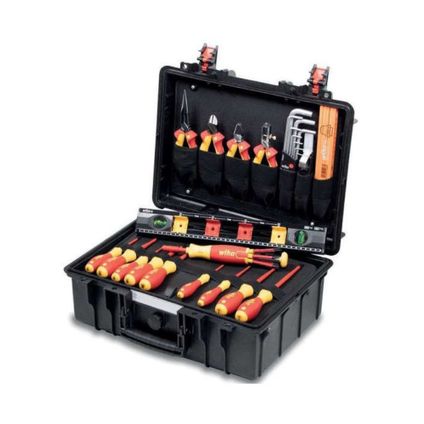Boîte à outils de base pour électricien Wiha, 39 pièces - Noir