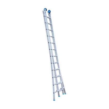 Eurostairs uitgebogen Reform ladder - Tweedelige ladder met 2x12 sporten 3