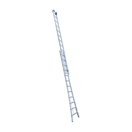 Eurostairs uitgebogen Reform ladder - Tweedelige ladder met 2x12 sporten 4