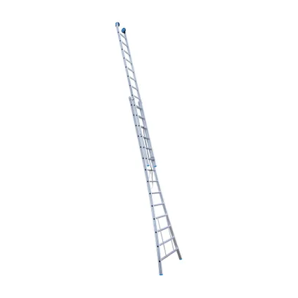 Eurostairs uitgebogen Reform ladder - Tweedelige ladder met 2x14 sporten 4