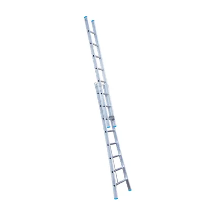 Eurostairs uitgebogen Reform ladder - Tweedelige ladder met 2x8 sporten 3