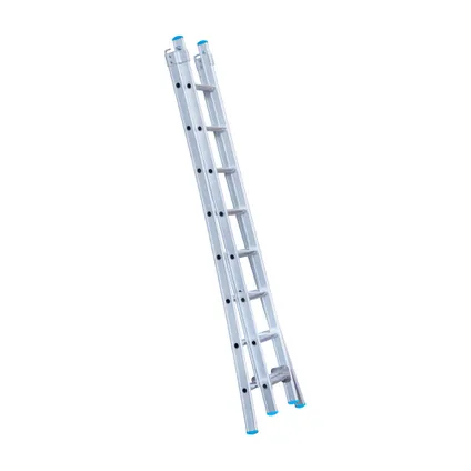 Eurostairs uitgebogen Reform ladder - Tweedelige ladder met 2x8 sporten 4