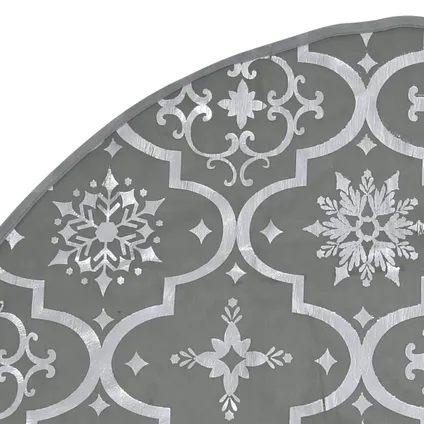vidaXL Kerstboomrok luxe met sok 122 cm stof grijs 5